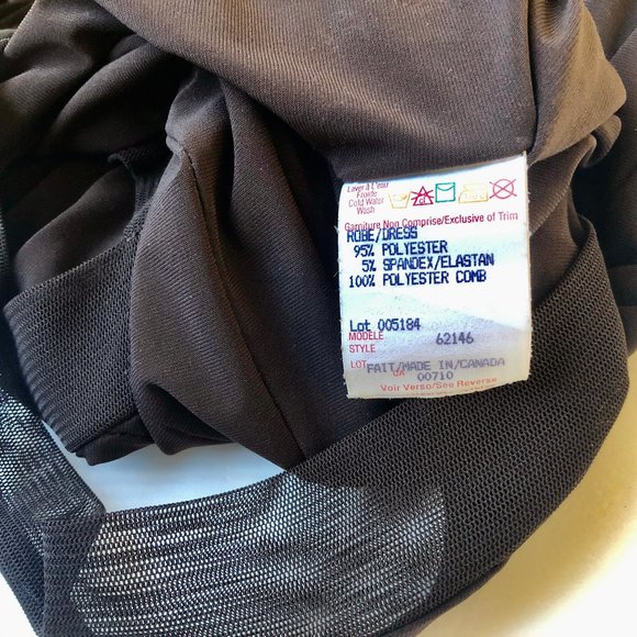 Joseph Ribkoff Cocktail Dress Fit & Flair Brown Tea Length Made in Canada - Picture 9 of 11